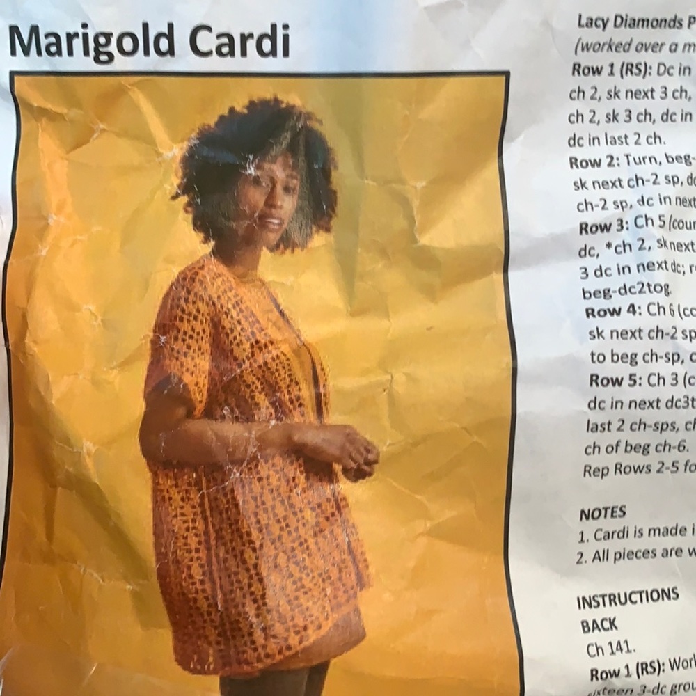 Cardigan Crochet kit from Herschner’s.